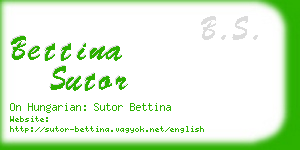bettina sutor business card